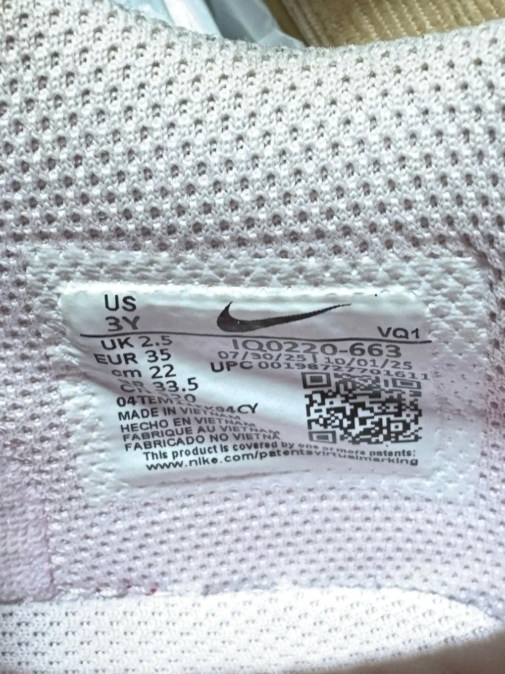 Nike Pink and Red 'Be Me' Heart Graphic Sneaker Insole